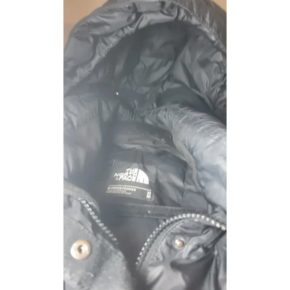 The North Face Women’s Black Hooded Long Down Puffer Coat Jacket Size M - Picture 3 of 12